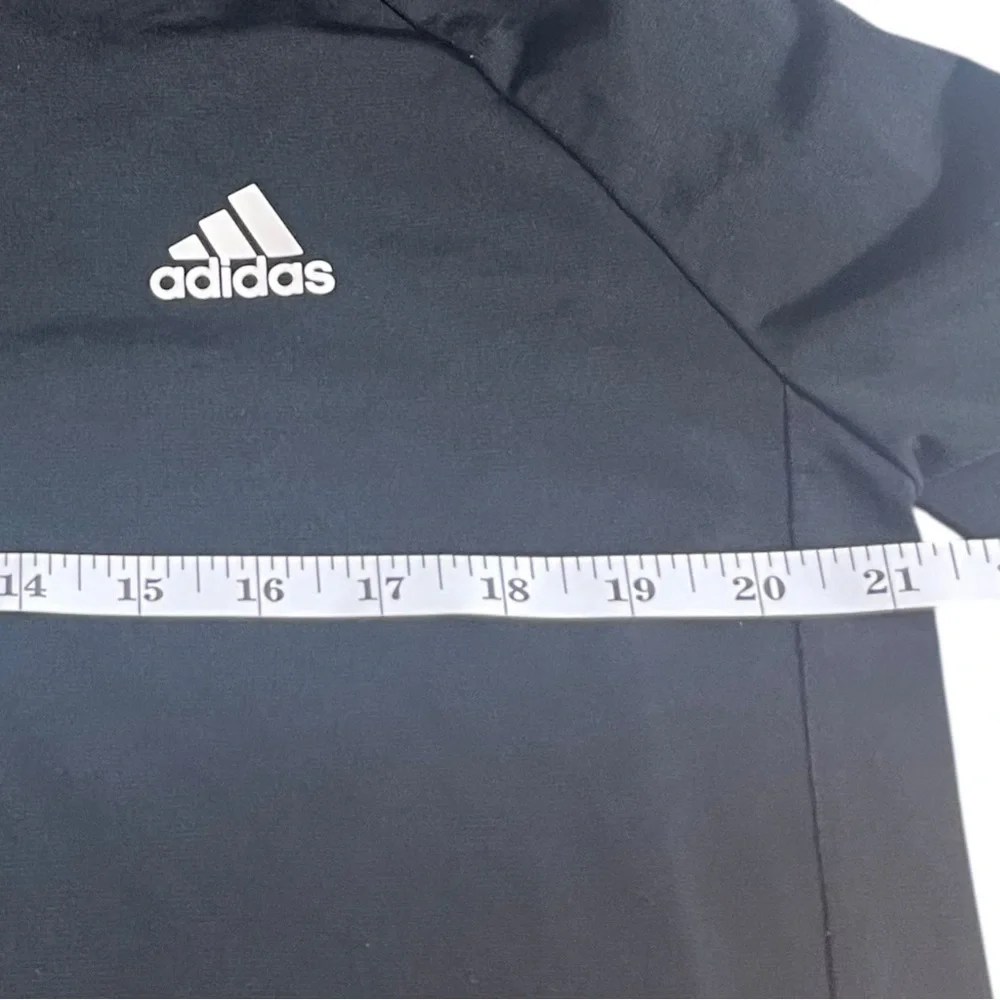 Adidas Black and White 3-Stripe Full Zip Track Jacket - Picture 6 of 9